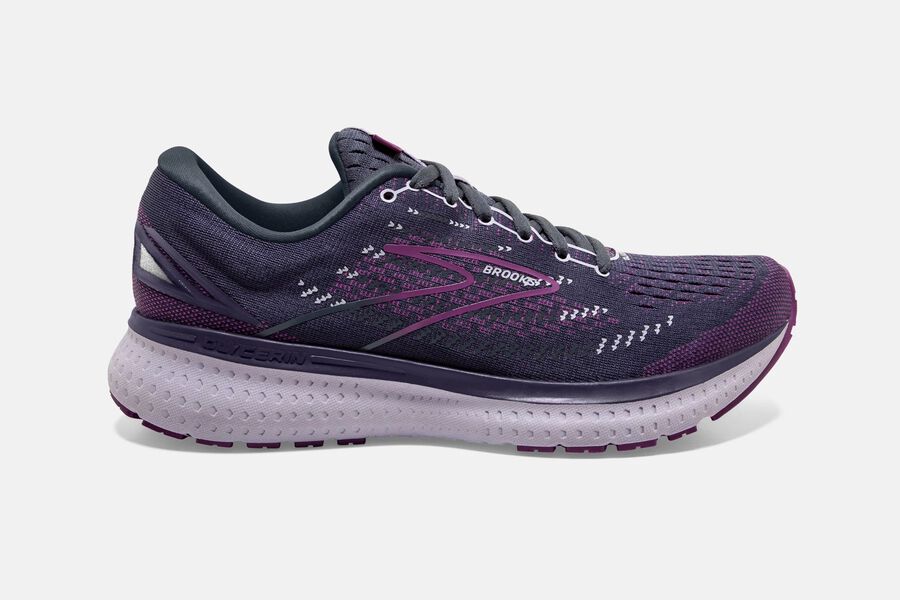 Brooks Glycerin 19 Road Running Shoes Womens - Black/Purple - LIQSF-3275